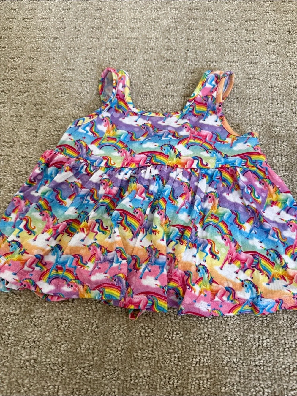 Posh Peanut Lisa Frank Bummie Tank Unicorn Set